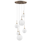 813063 (MD5081A-6GL)  ������ GLOBO 6�40W  E14 champagne gold/white