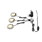 115952, UTIX SET, ����� �� 3� ���������� SLV�� (����/����) � LED �� 2.2�� (8.2��), 3000K, 3x150lm, � ��, ����