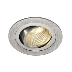 113876, NEW TRIA LED DL ROUND SET, ���������� SLV � COB LED 6.2��, 2700K, 38�, 600lm, � ������ �������, ��������