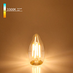 Филаментная светодиодная лампа  Свеча  C35 7W 3300K E27 (C35 прозрачный) BLE2735