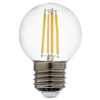 933824 ����� LED FILAMENT 220V G50  E27 6W=65W 400-430LM 360G CL 4000K 30000H