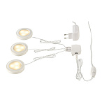 115951, UTIX SET, ����� �� 3� ���������� SLV�� (����/����) � LED �� 2.2�� (8.2��), 3000K, 3x150lm, � ��, �����